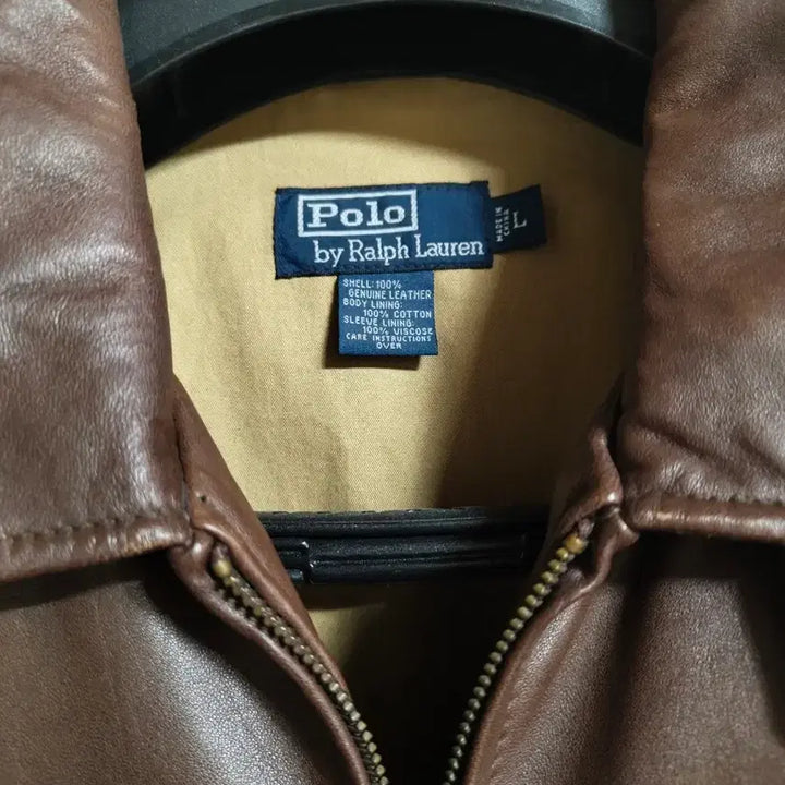 [BUNJANG] Polo Ralph Lauren Maxwell Leather Jacket / 폴로 랄프로렌 브라운맥스웰 가죽 자켓