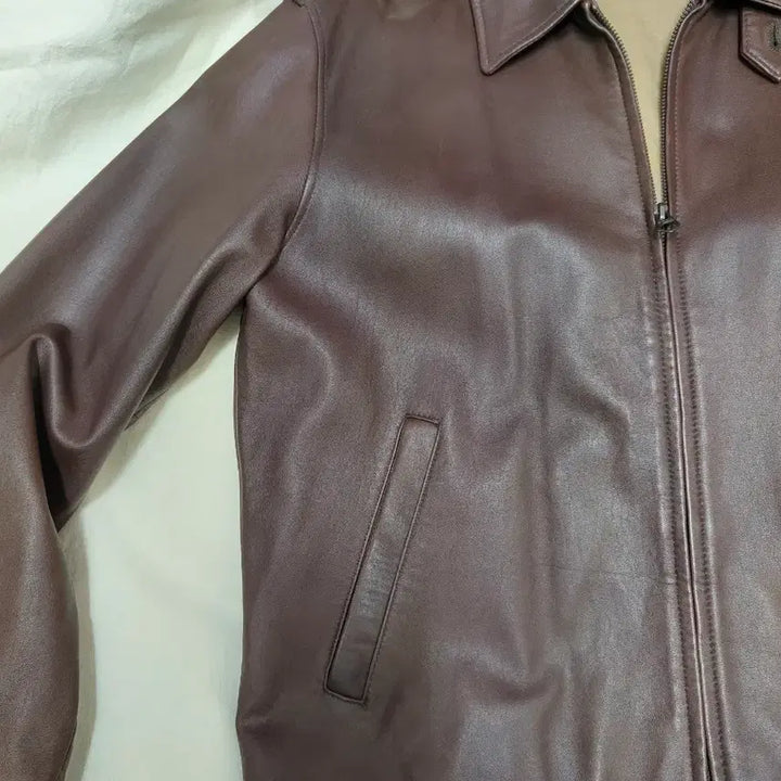 [BUNJANG] Polo Ralph Lauren Maxwell Leather Jacket / 폴로 랄프로렌 브라운맥스웰 가죽 자켓
