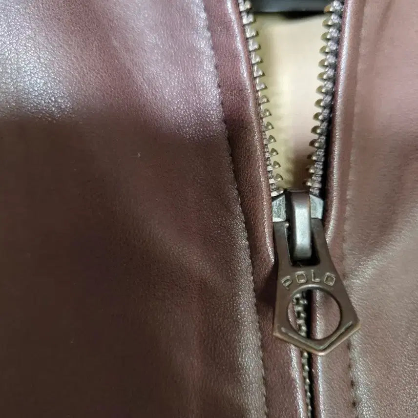 [BUNJANG] Polo Ralph Lauren Maxwell Leather Jacket / 폴로 랄프로렌 브라운맥스웰 가죽 자켓