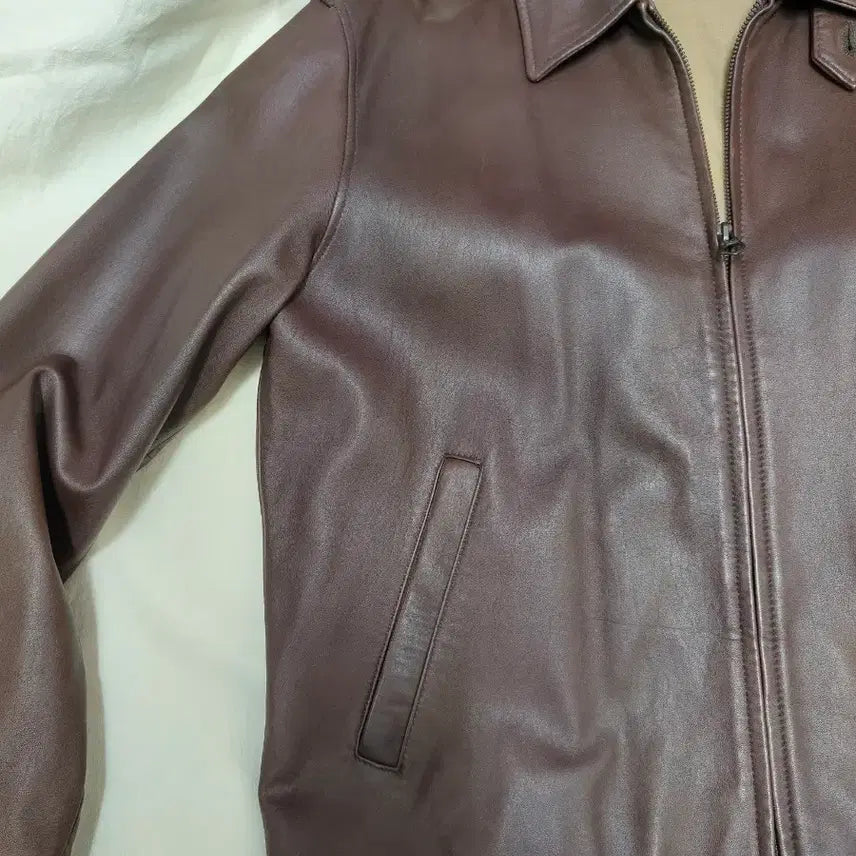 [BUNJANG] Polo Ralph Lauren Maxwell Leather Jacket / 폴로 랄프로렌 브라운맥스웰 가죽 자켓