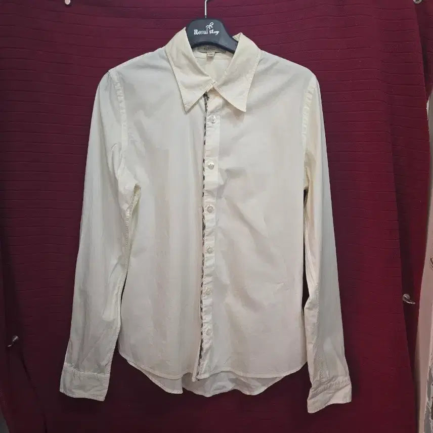[BUNJANG] Burberry Ivory Long Sleeve Shirt / 버버리 아이보리 긴팔 셔츠