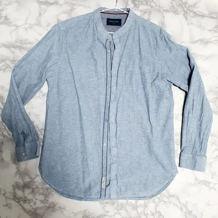 [BUNJANG] ROPE MAN China Collar Shirt (L) / (봄여름가을용)ROPE MAN 차이나 카라 셔츠 L 95-100사이즈