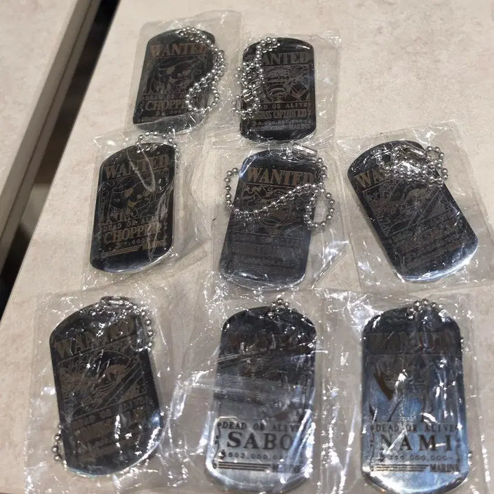 [BUNJANG] One Piece Wanted Metal Tag Keyring / 원피스 수배서 메탈 태그 키링