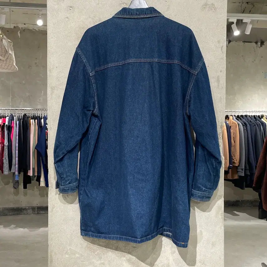 [BUNJANG] Fat Palm Blue Denim Work Over Shirt Jacket / 팻 팜 진청 워크 오버 데님 셔츠 자켓