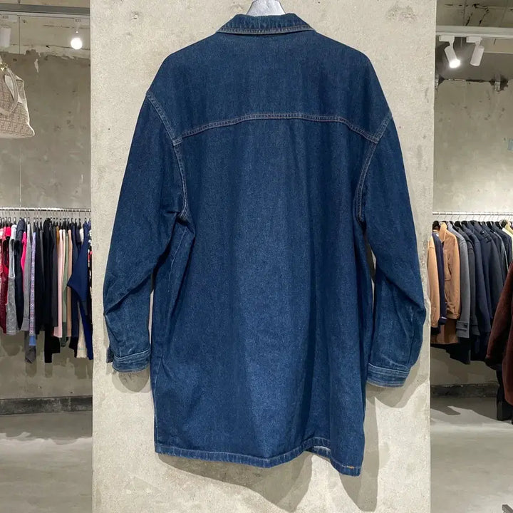 [BUNJANG] Fat Palm Blue Denim Work Over Shirt Jacket / 팻 팜 진청 워크 오버 데님 셔츠 자켓