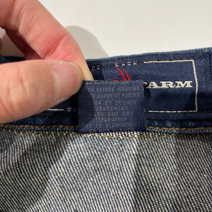 [BUNJANG] Fat Palm Blue Denim Work Over Shirt Jacket / 팻 팜 진청 워크 오버 데님 셔츠 자켓