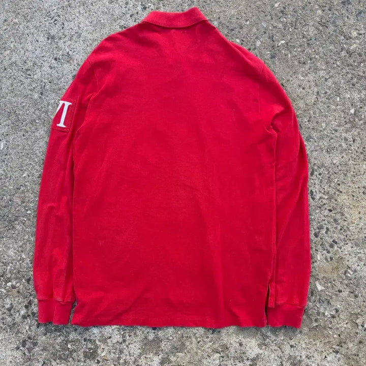 [BUNJANG] Polo Ralph Lauren Red Long Sleeve Polo Shirt / 폴로 랄프로렌 레드 긴팔 카라티