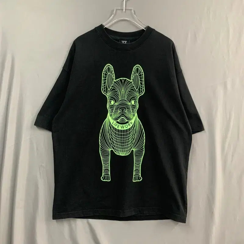 [SOLD OUT] L 라이프워크 빅 라독 로고 프린팅 오버핏 반팔티