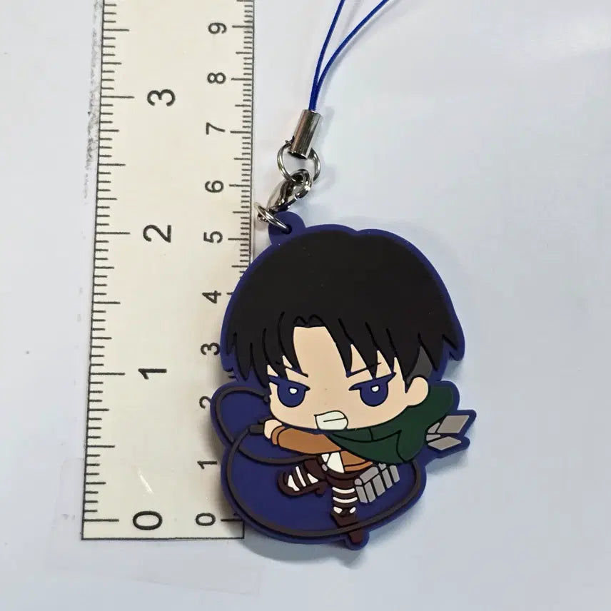 [BUNJANG] Attack on Titan Levi Ackerman Rubber Mascot Keyring / 진격의 거인 리바이 아커만 러버 마스코트 열쇠고리 키링 키홀더 참 스트랩