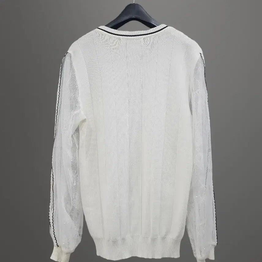 [SOLD OUT] satin 샤틴 이중 시스루 소매 니트