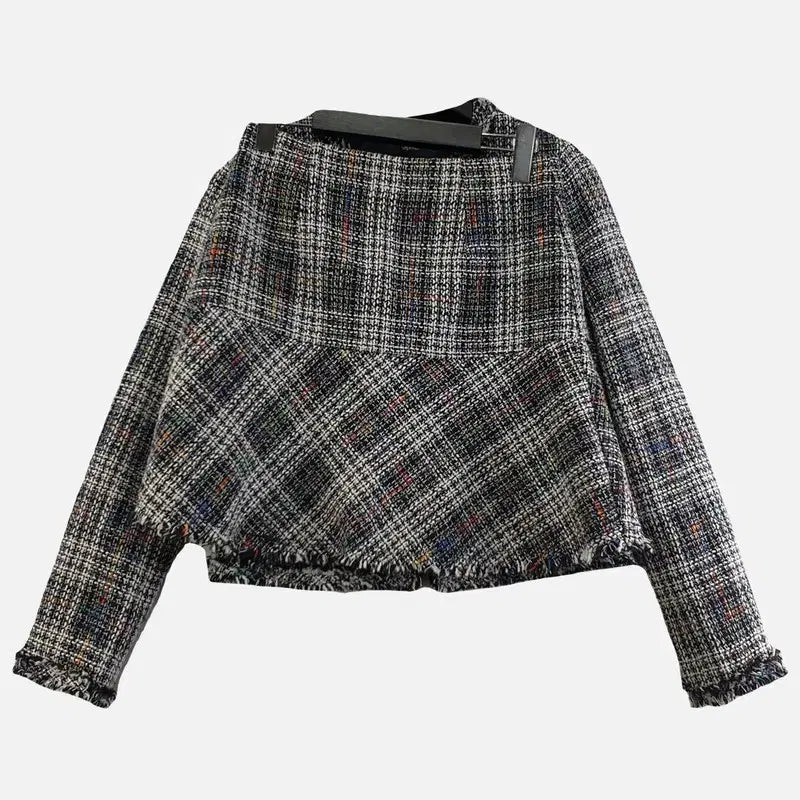 [BUNJANG] Roem Tweed Skirt Jacket Set / 로엠 다채색 여자 트위드 치마 자켓 세트 85-160 M7500
