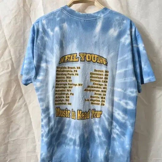 [BUNJANG] Neil Young 2000 Tour T-shirt / 00S 오피셜 닐영 밴드 반팔티 L M0367