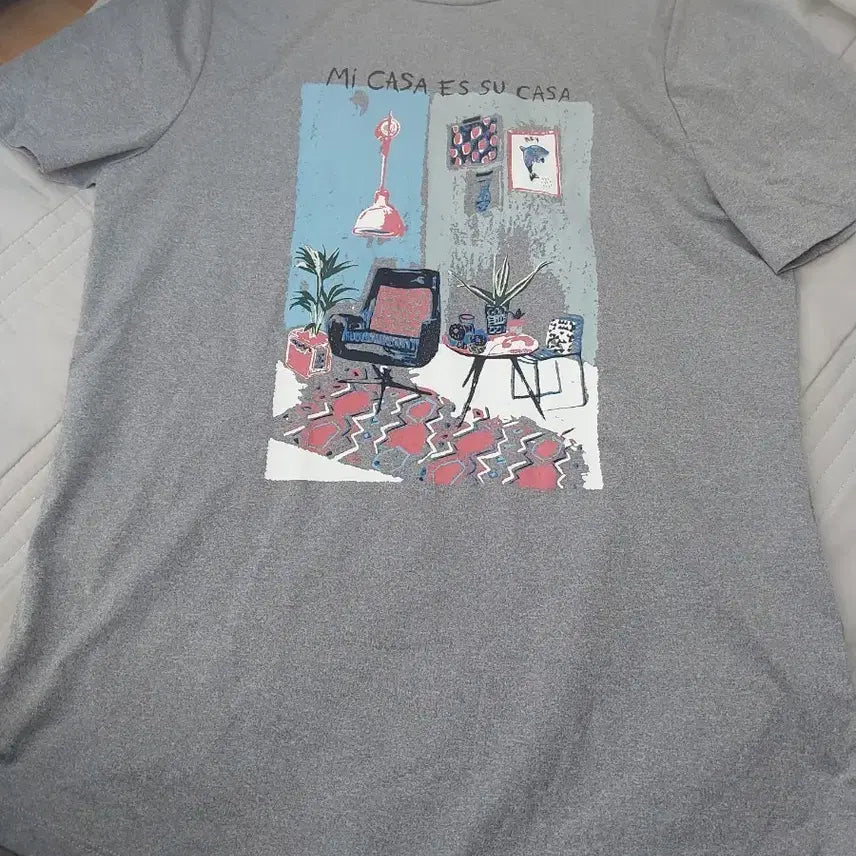[BUNJANG] All For You Printing Gray T-shirt / 올포유프린팅 티셔츠 회색  55
