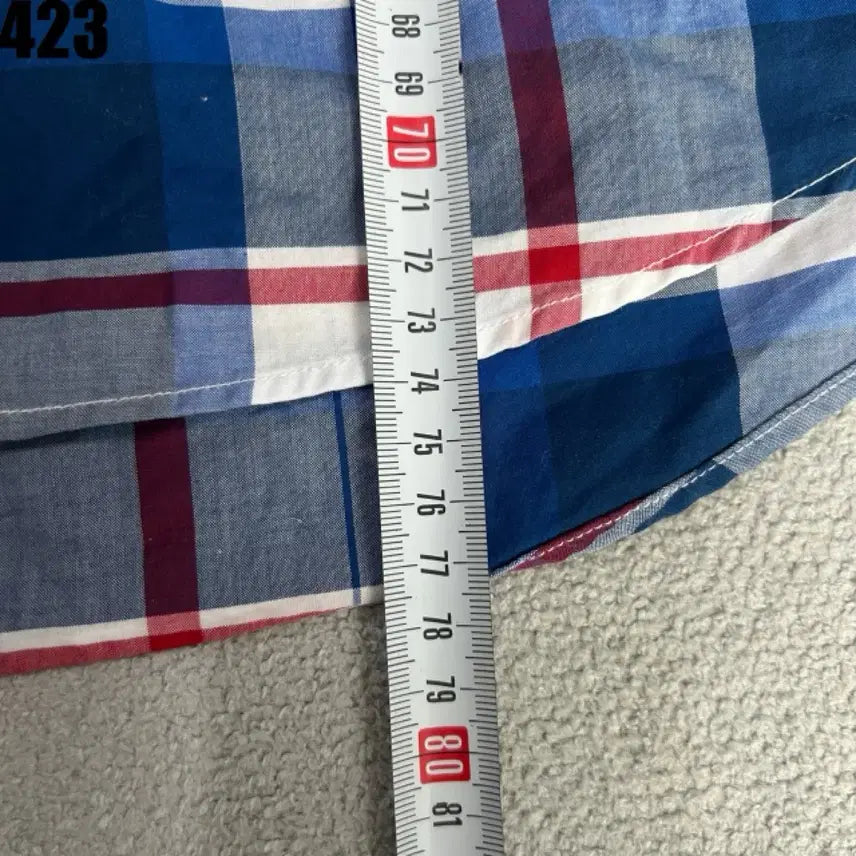 [BUNJANG] Tommy Hilfiger Checkered Short Sleeve Shirt / 타미힐피거 체크 반팔 셔츠 100