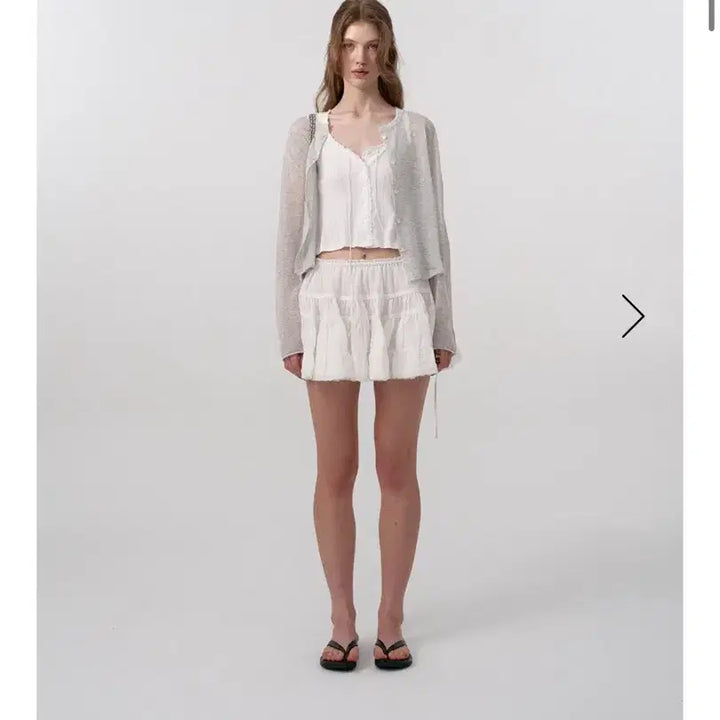 [BUNJANG] TheBarnett Sway Frill Lace Skirt - Ivory / 더바넷 Sway Frill Lace Skirt_Ivory
