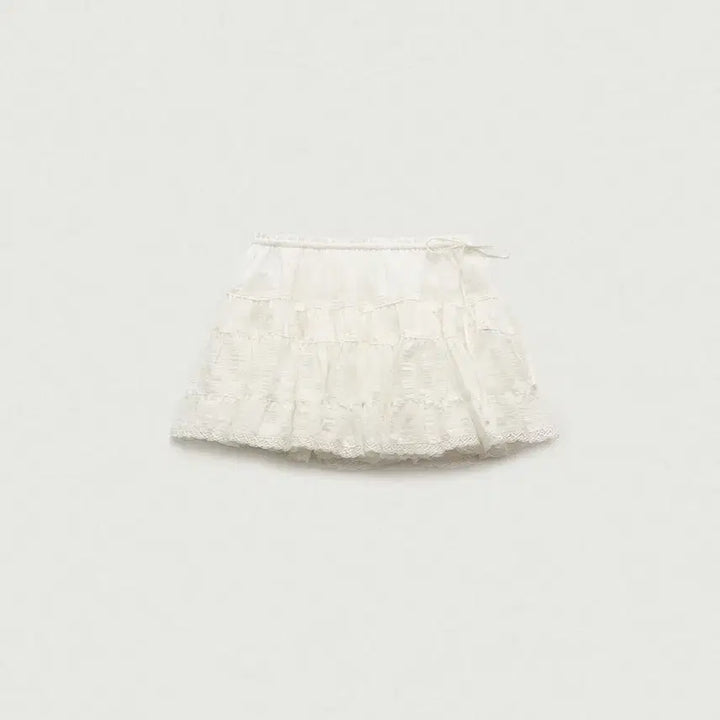 [BUNJANG] TheBarnett Sway Frill Lace Skirt - Ivory / 더바넷 Sway Frill Lace Skirt_Ivory