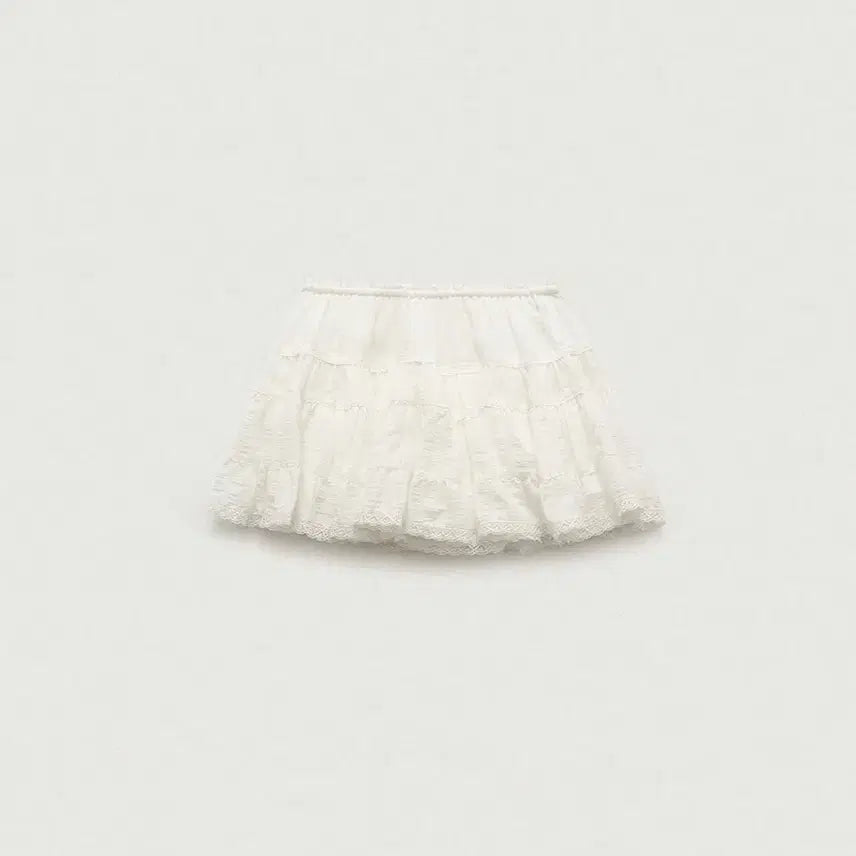 [BUNJANG] TheBarnett Sway Frill Lace Skirt - Ivory / 더바넷 Sway Frill Lace Skirt_Ivory