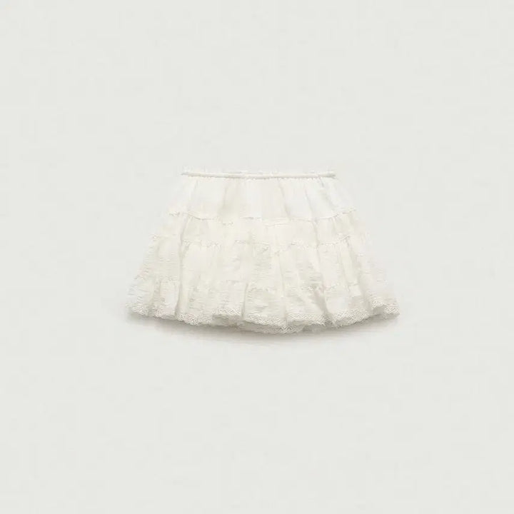 [BUNJANG] TheBarnett Sway Frill Lace Skirt - Ivory / 더바넷 Sway Frill Lace Skirt_Ivory