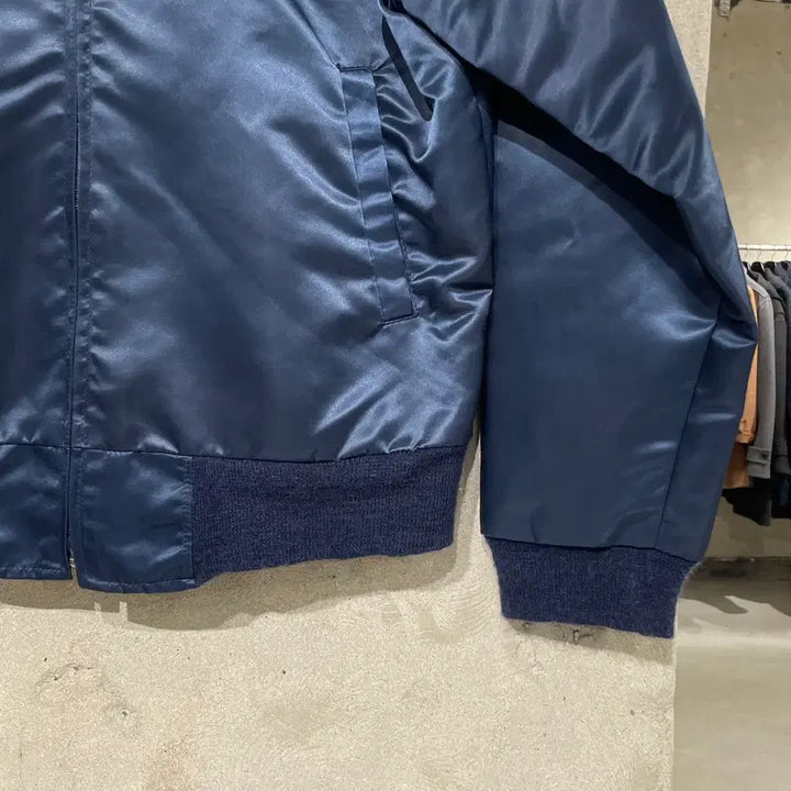 [BUNJANG] Japanese Vintage 8-Ball Satin Blouson Jacket / 재패니즈 빈티지 블루 8볼 사틴 블루종 자켓