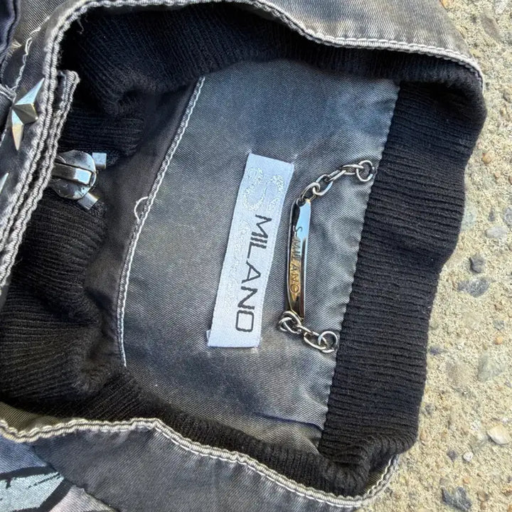 [BUNJANG] MILANO Black Washed Denim Jacket / MILANO 블랙 워싱 데님 자켓