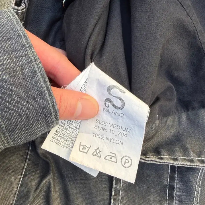[BUNJANG] MILANO Black Washed Denim Jacket / MILANO 블랙 워싱 데님 자켓