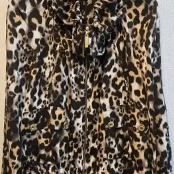[BUNJANG] ST. JOHN Leopard Silk Jacket / ST.JOHN 쎈존 센존 레오파드 실크 자켓  롱자켓 가디건 정장 오피스