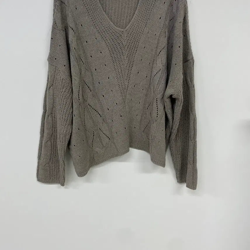 [BUNJANG] Cocoa Punching Knit Top / 국내제작 코코아 펀칭 니트