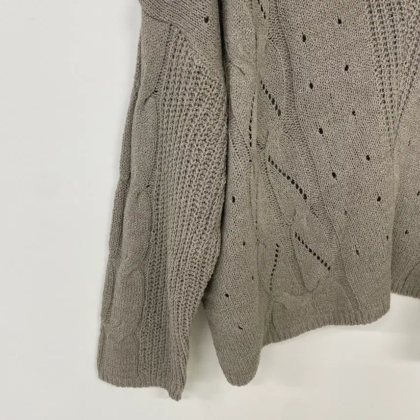 [BUNJANG] Cocoa Punching Knit Top / 국내제작 코코아 펀칭 니트
