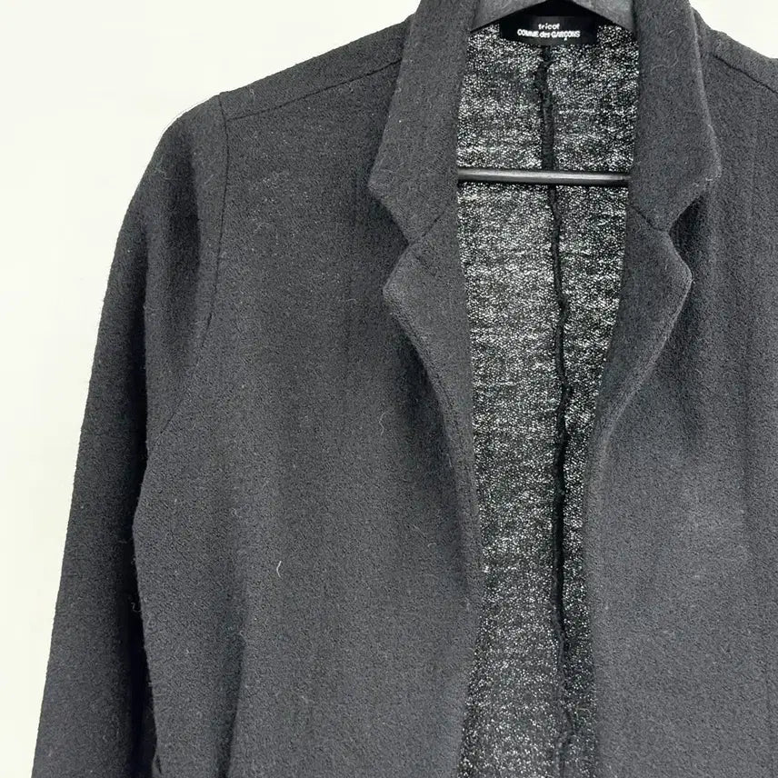 [BUNJANG] Comme des Garcons Tricot Black Sequin Pocket Open Cardigan / 꼼데가르송 트리콧 블랙 스팽글 포켓 오픈 가디건