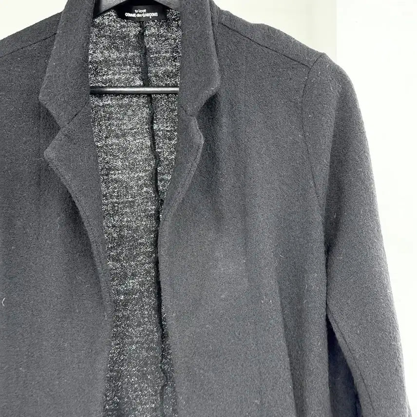 [BUNJANG] Comme des Garcons Tricot Black Sequin Pocket Open Cardigan / 꼼데가르송 트리콧 블랙 스팽글 포켓 오픈 가디건