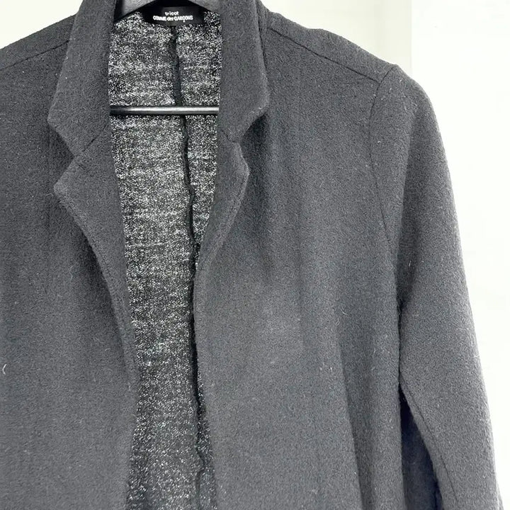 [BUNJANG] Comme des Garcons Tricot Black Sequin Pocket Open Cardigan / 꼼데가르송 트리콧 블랙 스팽글 포켓 오픈 가디건