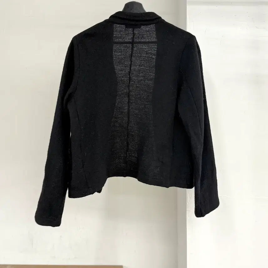 [BUNJANG] Comme des Garcons Tricot Black Sequin Pocket Open Cardigan / 꼼데가르송 트리콧 블랙 스팽글 포켓 오픈 가디건