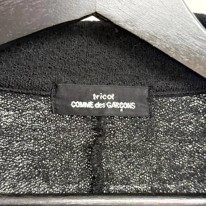 [BUNJANG] Comme des Garcons Tricot Black Sequin Pocket Open Cardigan / 꼼데가르송 트리콧 블랙 스팽글 포켓 오픈 가디건