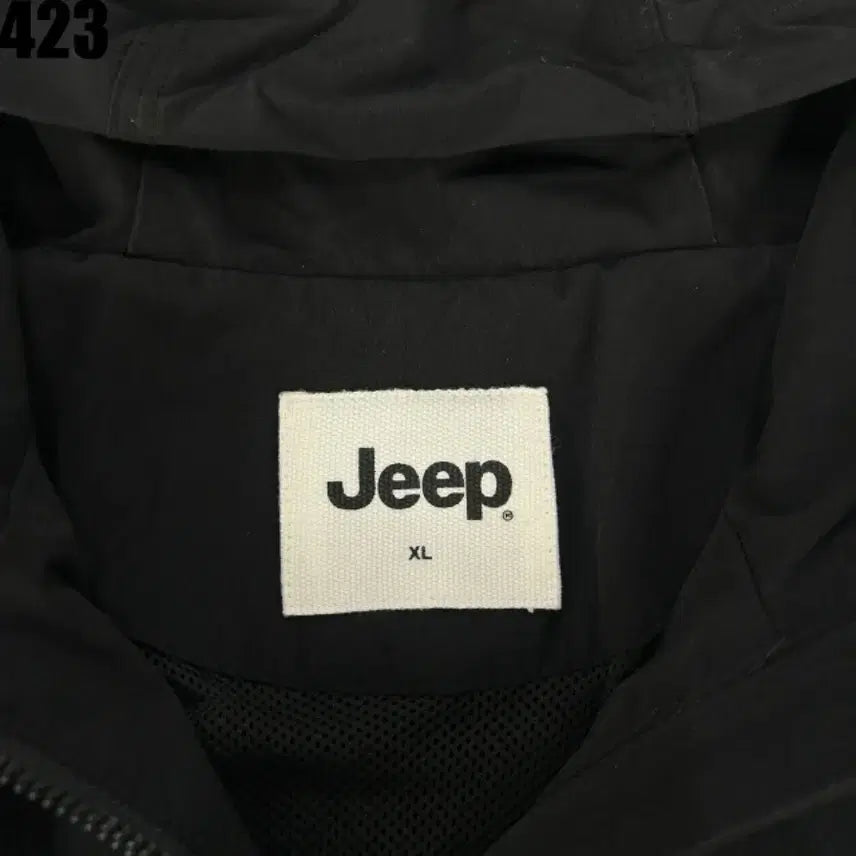 [BUNJANG] Jeep Black Hooded Windbreaker Jacket XL / Jeep 검정색 후드 바람막이 점퍼 XL