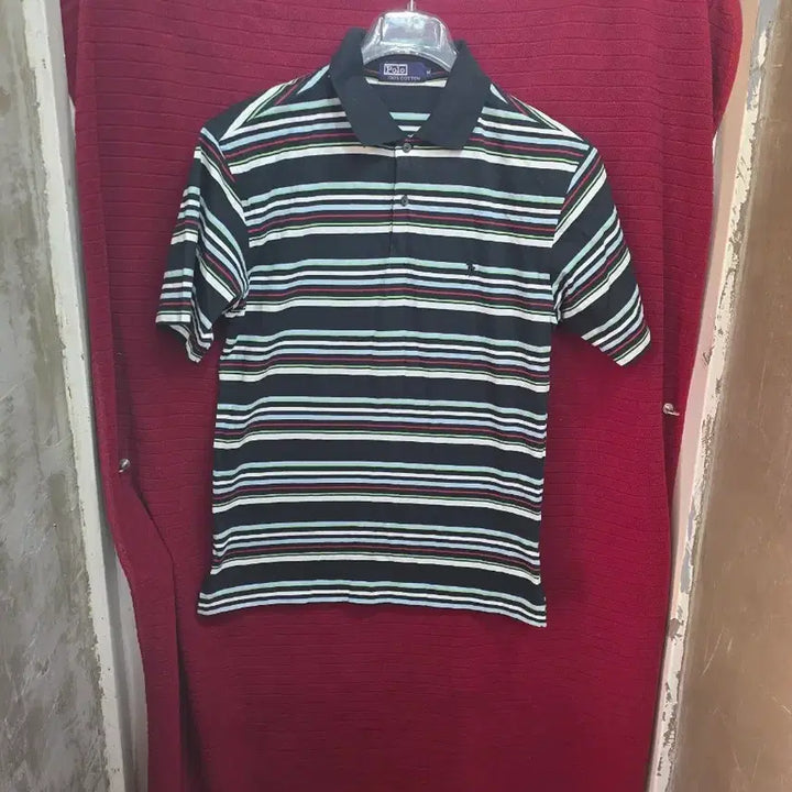[BUNJANG] Polo Ralph Lauren Striped Short Sleeve Polo Shirt / 폴로 랄프로렌 스트라이프 반팔 폴로티