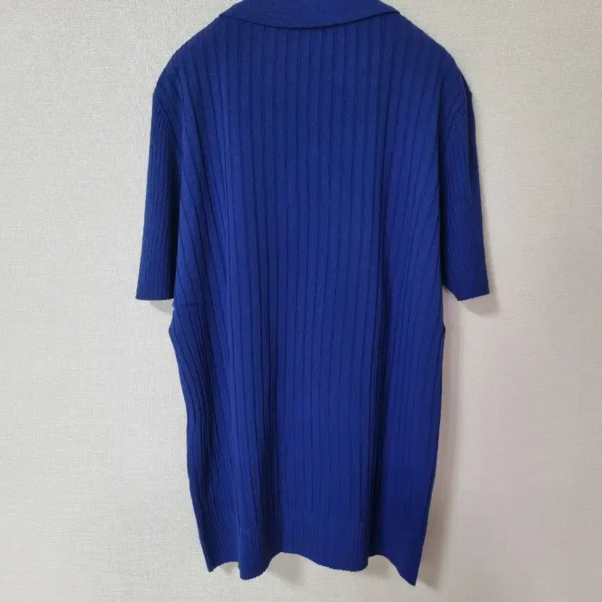 [BUNJANG] Viscose Rayon Cobalt Blue Collar Knit Top / 비스코스레이온 카라니트 66.77