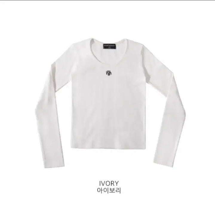 [BUNJANG] Muahmuah Stitch U-Neck Long Sleeve T-shirt / 무아무아 스티치 유넥 긴팔 티셔츠 롱슬리브