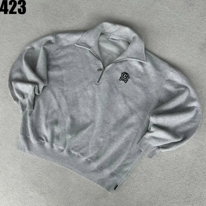 [BUNJANG] Covernat Half Zip-Up Sweatshirt Gray L / 커버낫 하프집업 맨투맨 그레이 L