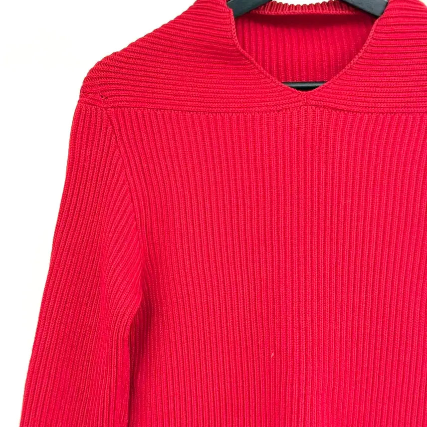 [BUNJANG] JW Anderson Red V-Neck Wool Knit Sweater / jw 앤더슨 레드 브이넥 울 니트