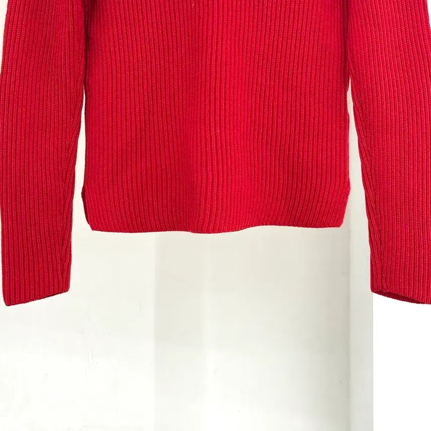 [BUNJANG] JW Anderson Red V-Neck Wool Knit Sweater / jw 앤더슨 레드 브이넥 울 니트