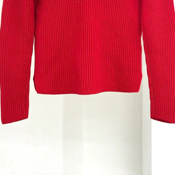 [BUNJANG] JW Anderson Red V-Neck Wool Knit Sweater / jw 앤더슨 레드 브이넥 울 니트