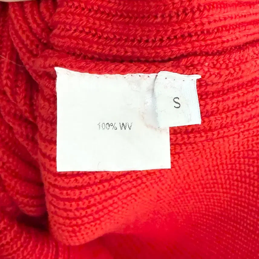 [BUNJANG] JW Anderson Red V-Neck Wool Knit Sweater / jw 앤더슨 레드 브이넥 울 니트