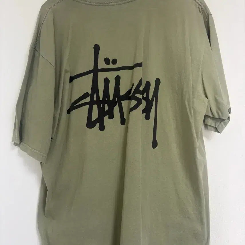 [BUNJANG] Stussy Pigment Olive T-shirt / 스투시 피그먼트 올리브