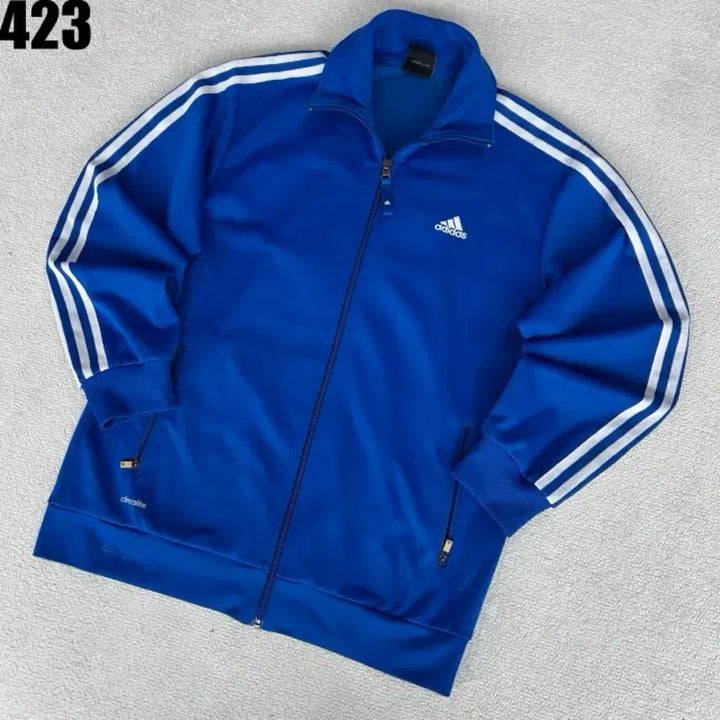 [BUNJANG] Adidas Blue Three Stripes Track Top Jacket / 아디다스 파랑색 삼선 트랙탑 XL 져지 집업 자켓