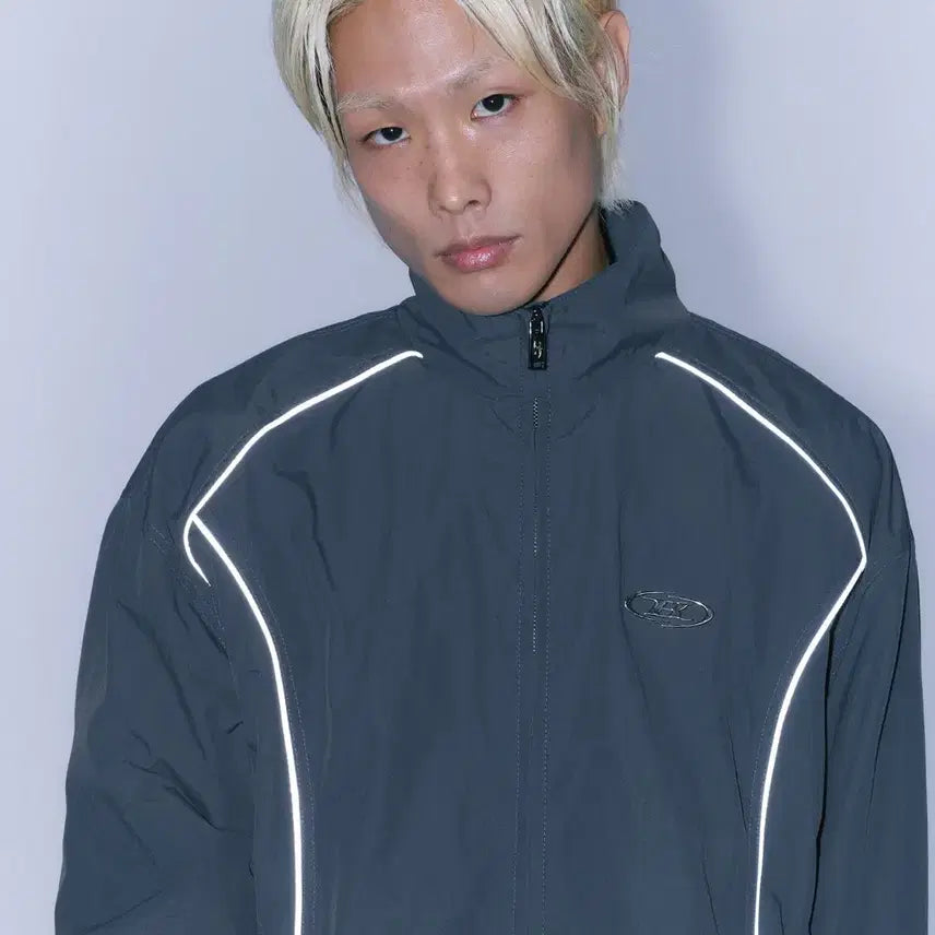 [SOLD OUT] 본투윈 실버라인 나일론 트랙자켓 그레이