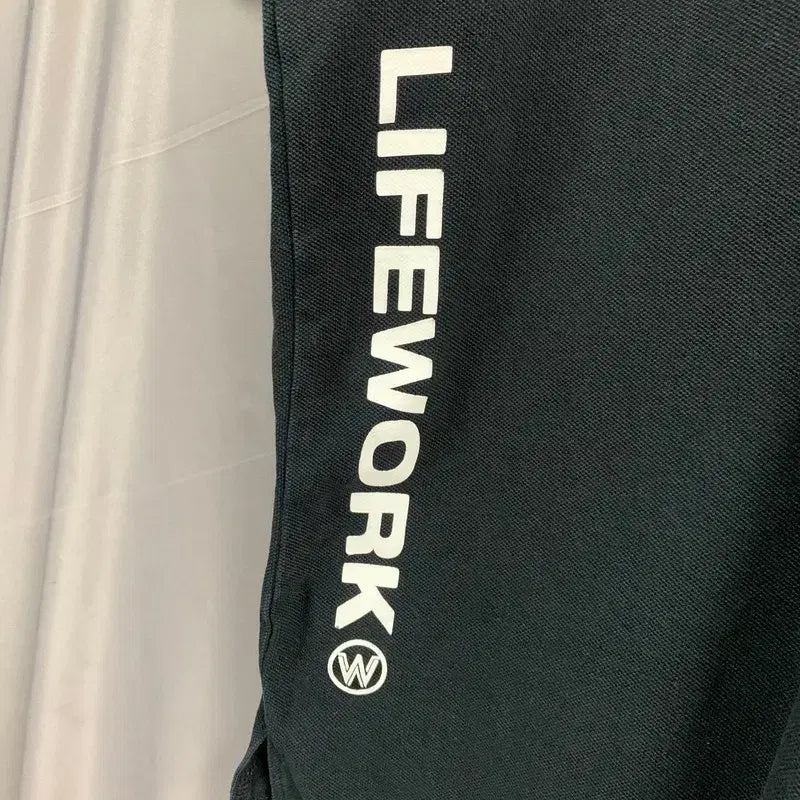 [BUNJANG] LifeWork Silicone Radog Patch Oversized PK Short Sleeve Polo Shirt / L 라이프워크 실리콘 라독 패치 오버핏 PK 반팔 카라티