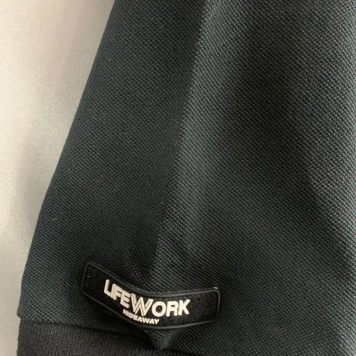 [BUNJANG] LifeWork Silicone Radog Patch Oversized PK Short Sleeve Polo Shirt / L 라이프워크 실리콘 라독 패치 오버핏 PK 반팔 카라티
