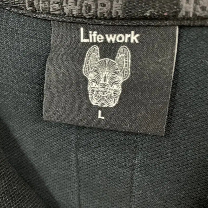 [BUNJANG] LifeWork Silicone Radog Patch Oversized PK Short Sleeve Polo Shirt / L 라이프워크 실리콘 라독 패치 오버핏 PK 반팔 카라티