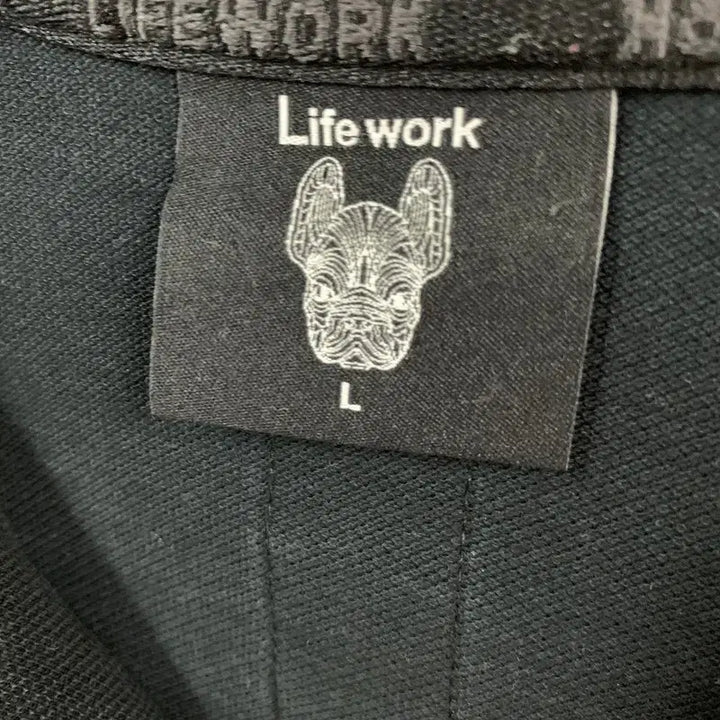 [BUNJANG] LifeWork Silicone Radog Patch Oversized PK Short Sleeve Polo Shirt / L 라이프워크 실리콘 라독 패치 오버핏 PK 반팔 카라티