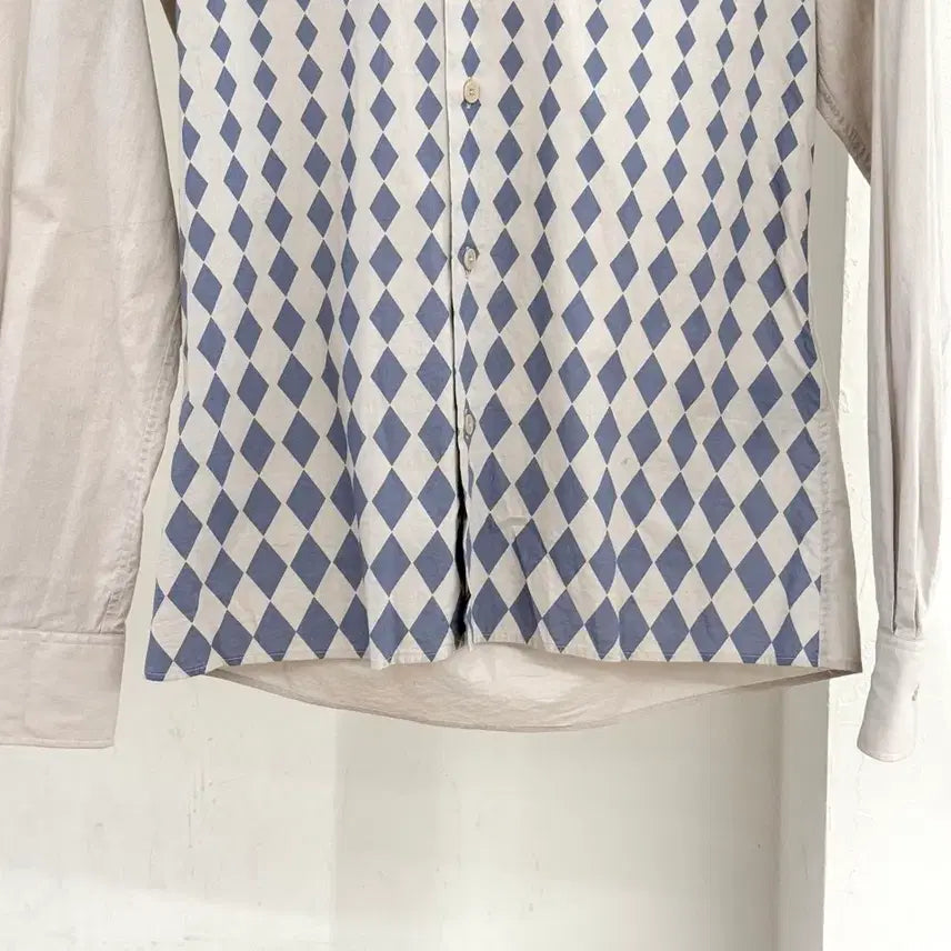 [BUNJANG] Bottega Veneta Diamond Pattern Shirt / 보테가 베네타 웜그레이 다이아몬드 패턴 셔츠